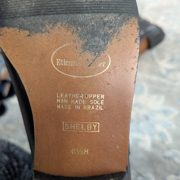 Etienne Aigner Black Leather Tall Riding Boots - Picture 3 of 3